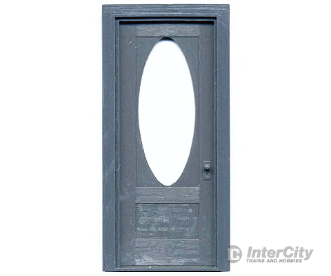 Grandt Line Products 3637 Residence Door W/Frame & Oval Window -- Pkg(2) Scratch Building Supplies