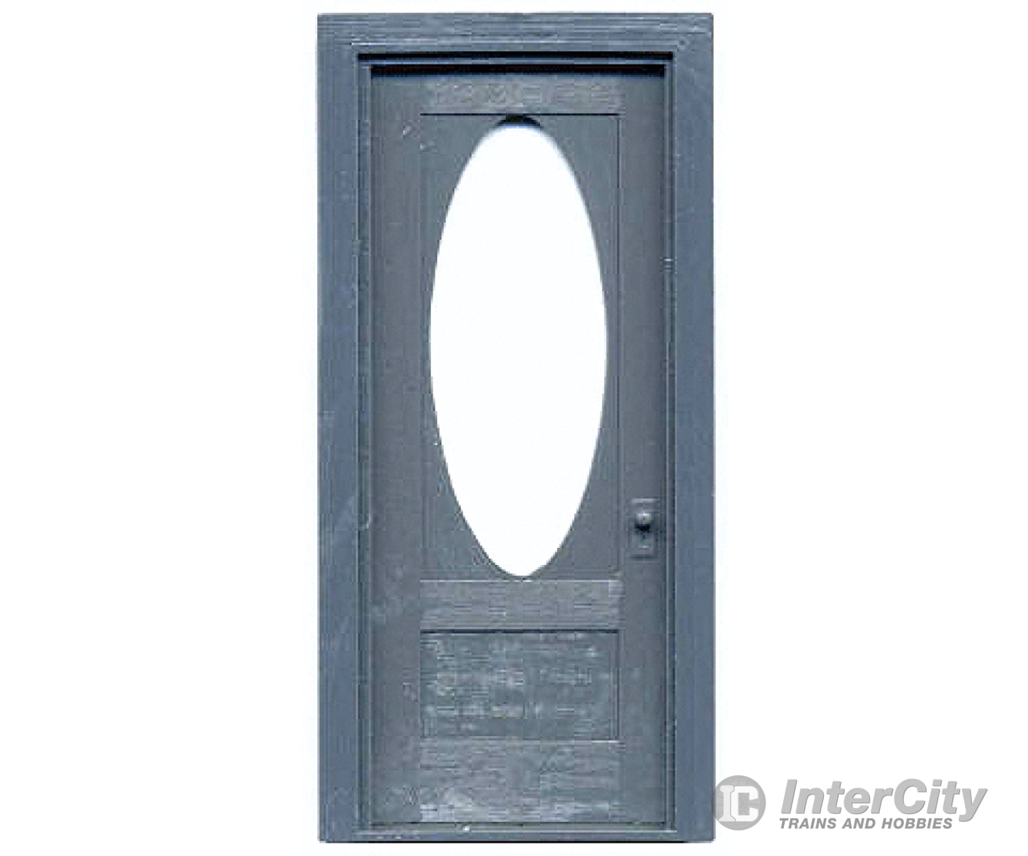 Grandt Line Products 3637 Residence Door W/Frame & Oval Window -- Pkg(2) Scratch Building Supplies