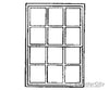 Grandt Line Products 3704 Double-Hung Windows -- 12-Pane - Scale 36 X 56’ 91.4 142Cm Pkg(4)