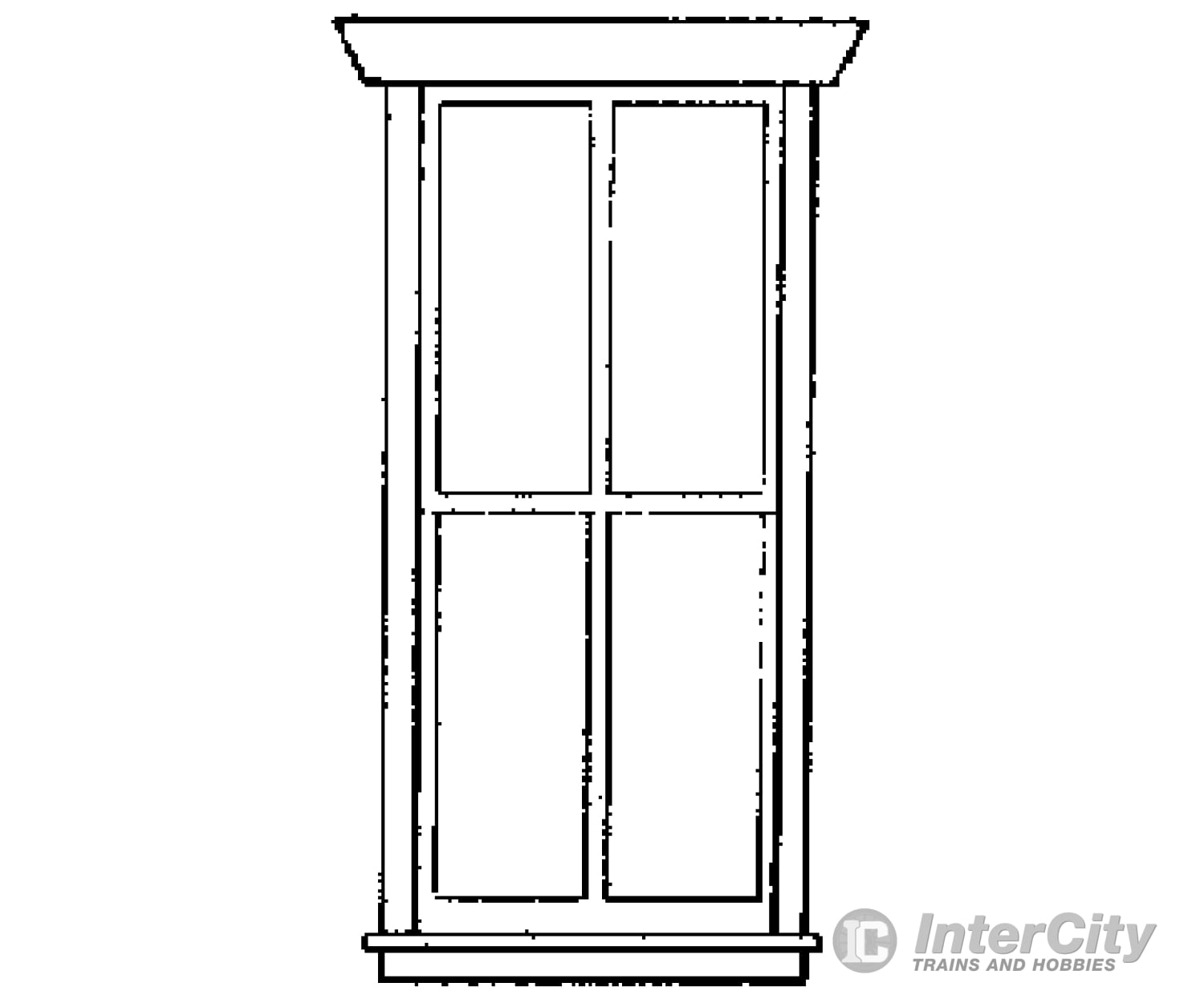 Grandt Line Products 3706 Station Windows -- Four-Pane 30 X 69’ Scratch Building Supplies