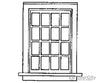 Grandt Line Products 3707 Double-Hung Windows -- 16 Pane 36 X 56’ Scratch Building Supplies