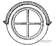 Grandt Line Products 3708 Silverton Station Windows Pkg(3) -- 30’ Diameter Round Scratch Building