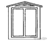 Grandt Line Products 3710 Durango Station Windows -- Two-Pane 36 X 44’ Scratch Building Supplies