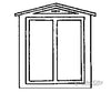 Grandt Line Products 3710 Durango Station Windows -- Two-Pane 36 X 44’ Scratch Building Supplies