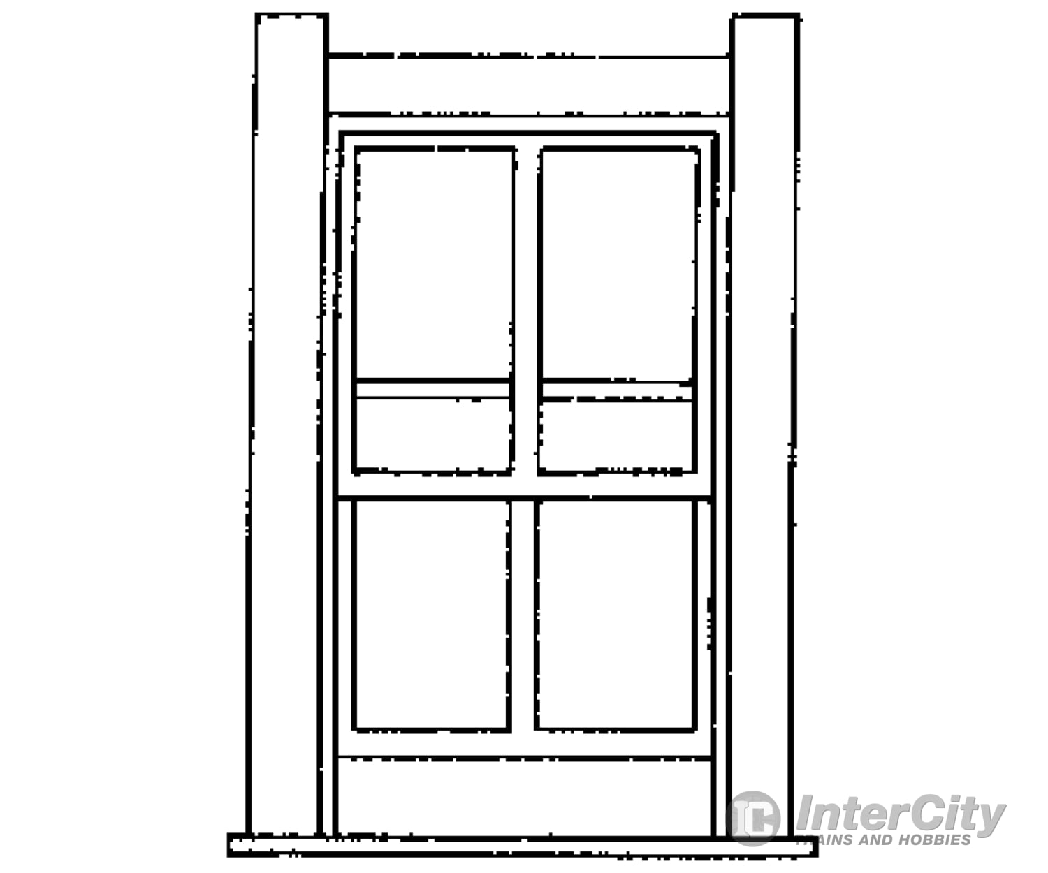 Grandt Line Products 3711 Rio Grande Sargents Station Windows -- 31 X 56’ Scratch Building Supplies