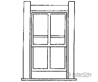 Grandt Line Products 3711 Rio Grande Sargents Station Windows -- 31 X 56’ Scratch Building Supplies