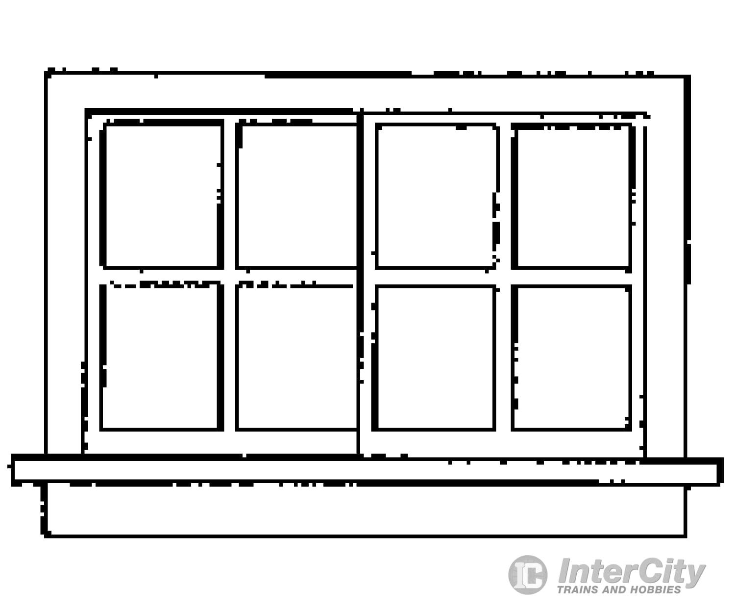 Grandt Line Products 3713 Horizontal Sliding Windows -- Scale 52 X 33’ 132 83.8Cm Pkg(4) Scratch