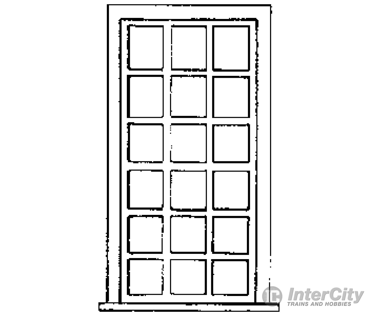 Grandt Line Products 3714 Engine House Windows -- 18-Pane Scale 42 X 91’ 107 231Cm Pkg(3) Scratch