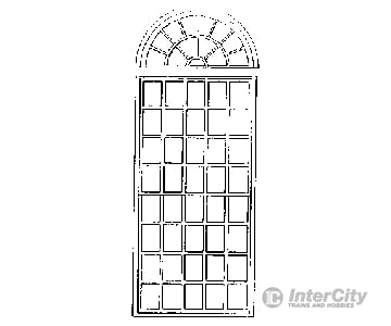 Grandt Line Products 3715 Round Top Windows -- 53-Pane Scale 5 X 12-1/2’ 152 381Cm Pkg(3) Scratch