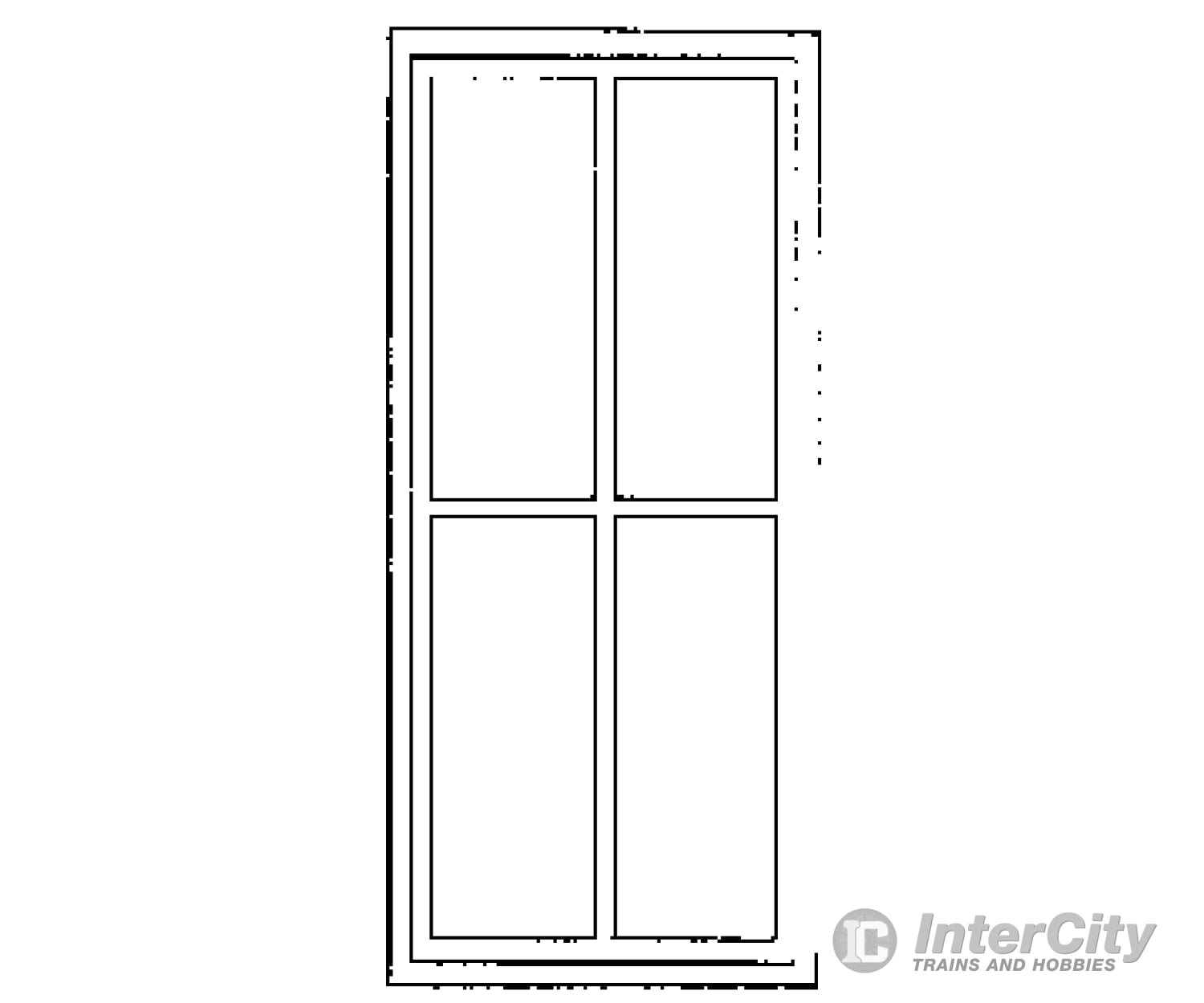 Grandt Line Products 3717 Double-Hung Factory Windows For Masonry Buildings -- Four-Pane Scale 42 X