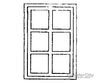 Grandt Line Products 3719 Factory Windows For Masonry Buildings W/Fixed Sash -- 6-Pane Scale 42 X
