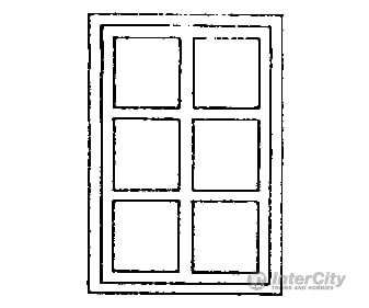 Grandt Line Products 3719 Factory Windows For Masonry Buildings W/Fixed Sash -- 6-Pane Scale 42 X
