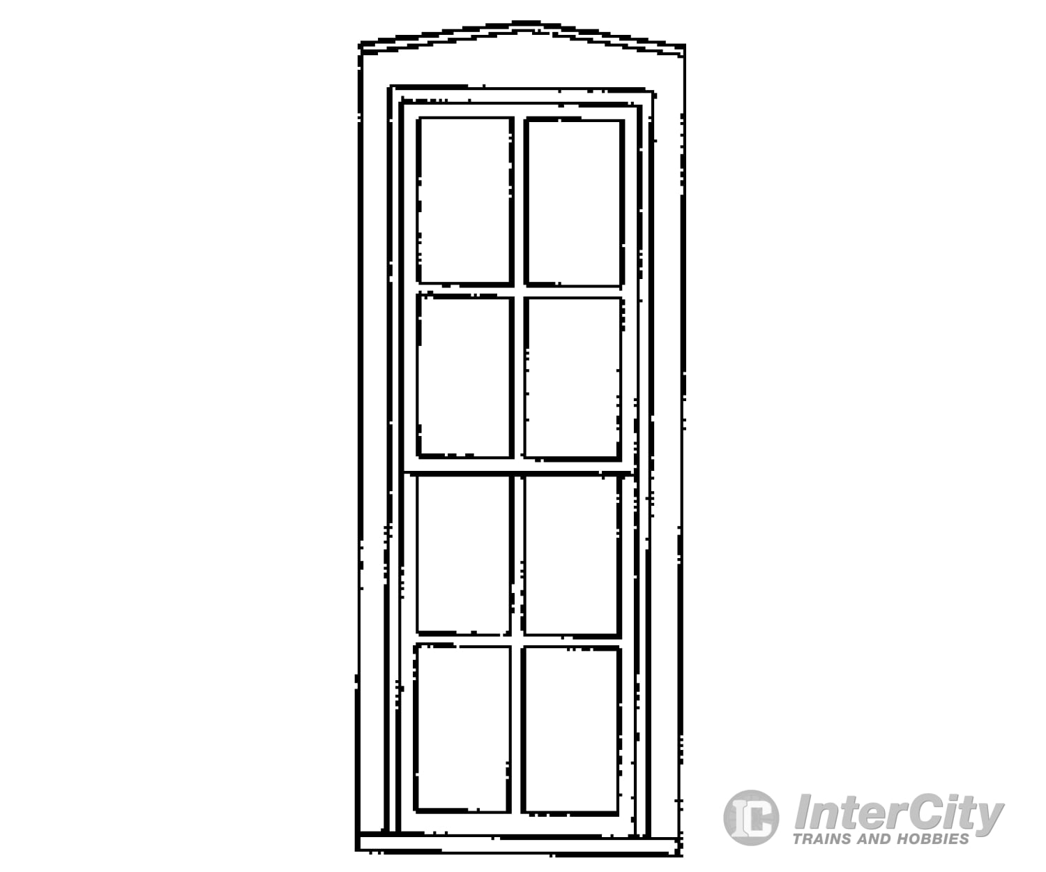 Grandt Line Products 3721 Double-Hung Windows -- Eight-Pane 36 X 70’ Pkg(4) Scratch Building