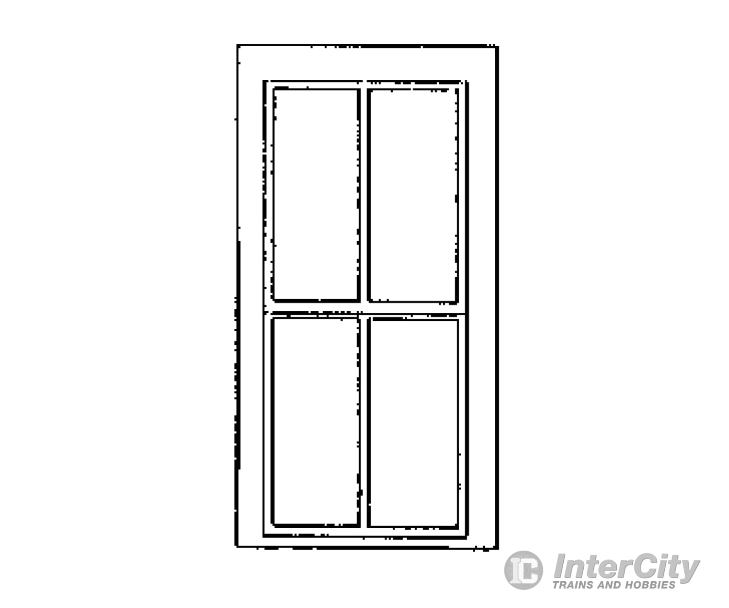 Grandt Line Products 3724 Rio Grande Southern-Style Depot Windows -- 2/2 Light Scale 35 X 80’