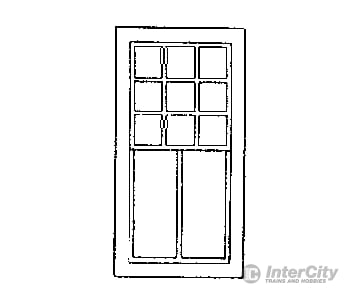 Grandt Line Products 3725 Rio Grande Southern-Style Depot Windows -- 2/9 Light 36 X 76’ Scratch