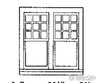 Grandt Line Products 3728 Rio Grande Southern-Style Depot Windows -- 51.6 X 51’ Double 1/9 Light