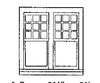 Grandt Line Products 3728 Rio Grande Southern-Style Depot Windows -- 51.6 X 51’ Double 1/9 Light