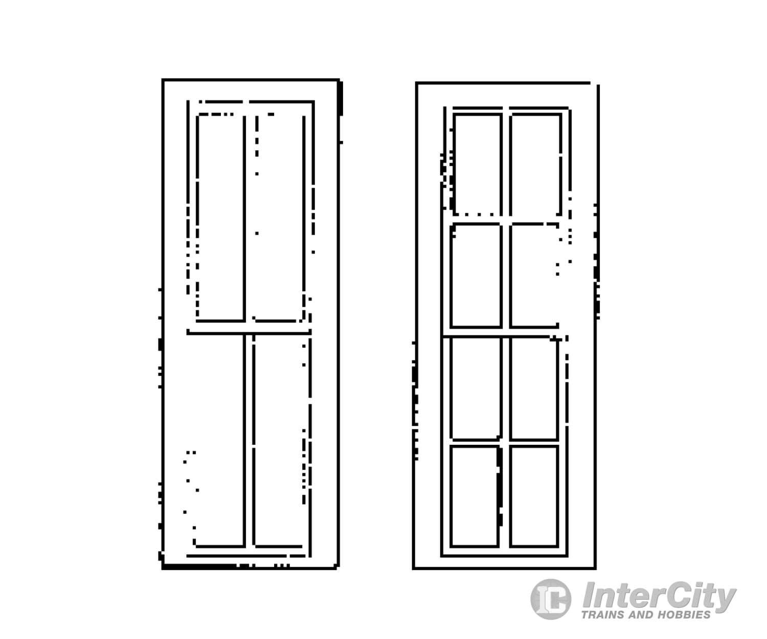 Grandt Line Products 3729 Rio Grande Southern-Style Depot Windows -- 2/2 Light 24 X 82’; 4/4