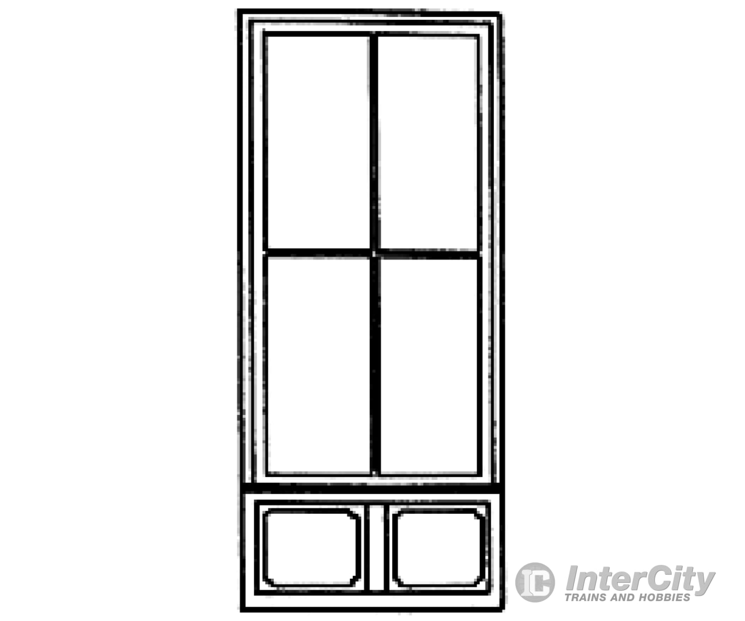 Grandt Line Products 3734 Commercial Storefront Windows -- Double 64’ X 12’ Scratch Building