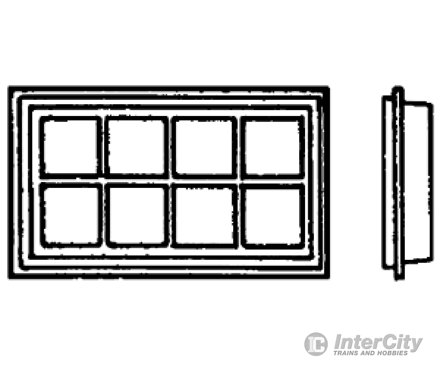 Grandt Line Products 3737 Recessed/Sklight Windows -- 63 X 36’ Scratch Building Supplies