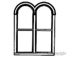 Grandt Line Products 3744 Double-Hung Paired Roundtop Windows -- 4-1/2 X 6-1/4’ Scratch Building