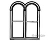 Grandt Line Products 3744 Double-Hung Paired Roundtop Windows -- 4-1/2 X 6-1/4’ Scratch Building