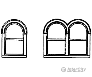 Grandt Line Products 3746 Roundtop Windows -- 2 Sets: Two-Pane Single And Four-Pane Double Scratch