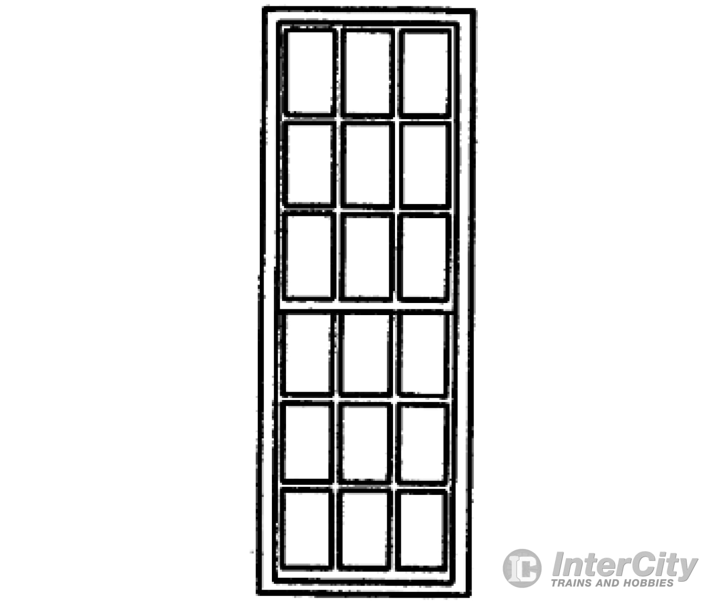 Grandt Line Products 3747 Double-Hung Windows -- 9/9 Light 104 X 37-1/2’ Scratch Building Supplies