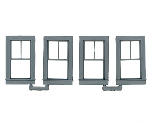 Grandt Line Products 3765 Double-Hung Windows -- 2-Over-1 Scale 28 X 48’ 71.1 122Cm Pkg(4)