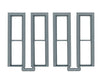 Grandt Line Products 3767 Double-Hung Windows -- Narrow; 2 Over 18 X 78’ Pkg(4) Scratch Building