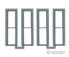Grandt Line Products 3767 Double-Hung Windows -- Narrow; 2 Over 18 X 78’ Pkg(4) Scratch Building