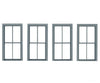Grandt Line Products 3768 Double-Hung Windows -- 2-Over-2 - Scale 38 X 78’ 96.5 198Cm Pkg(4)