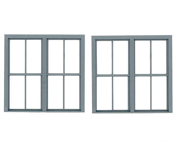 Grandt Line Products 3769 Double-Hung Windows -- 2-Over-2 - Scale 78 X 78’ 198 198Cm Pkg(2)