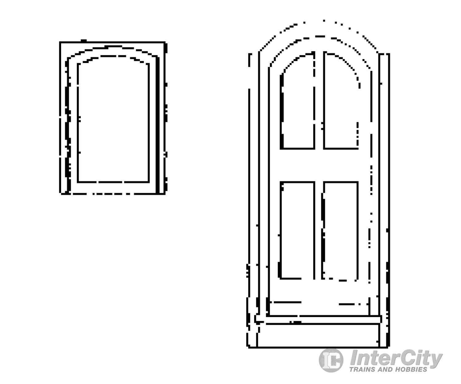 Grandt Line Products 3816 2 Narrow Doors & 4 Side Windows -- Sandy River Rangeley Lakes Passenger