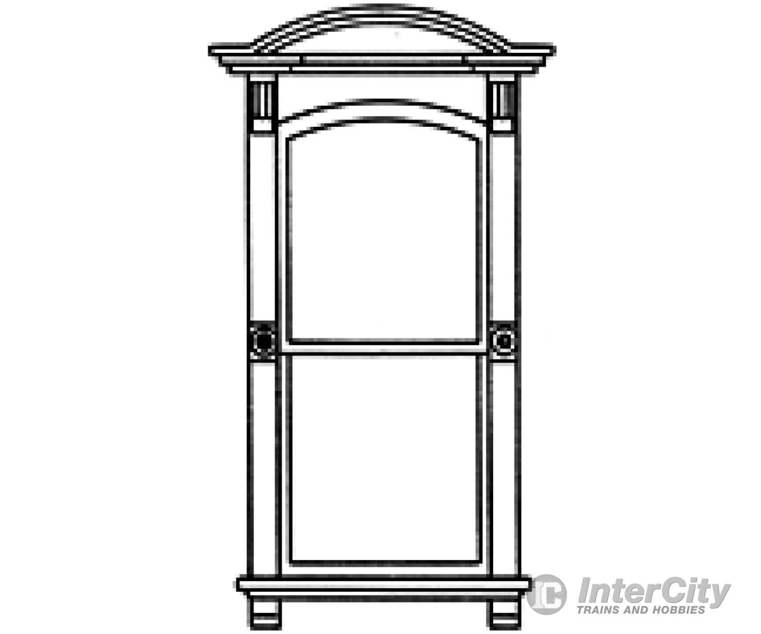 Grandt Line Products 3925 Window -- Victorian 2-Pane Arch W/’Glass’ Detailing Parts