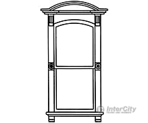 Grandt Line Products 3925 Window -- Victorian 2-Pane Arch W/’Glass’ Detailing Parts