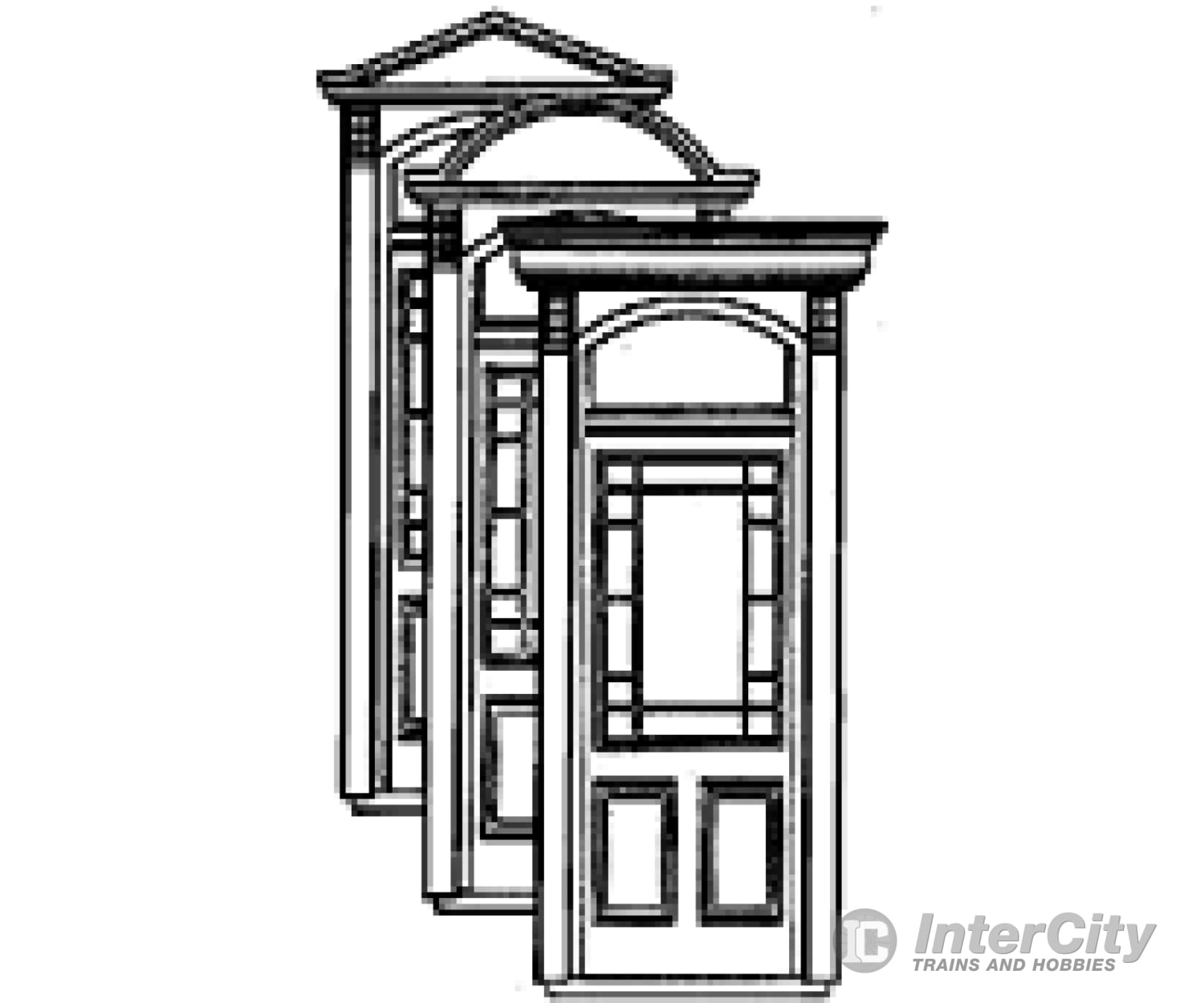 Grandt Line Products 3927 Door -- Victorian W/Box Pediment Detailing Parts