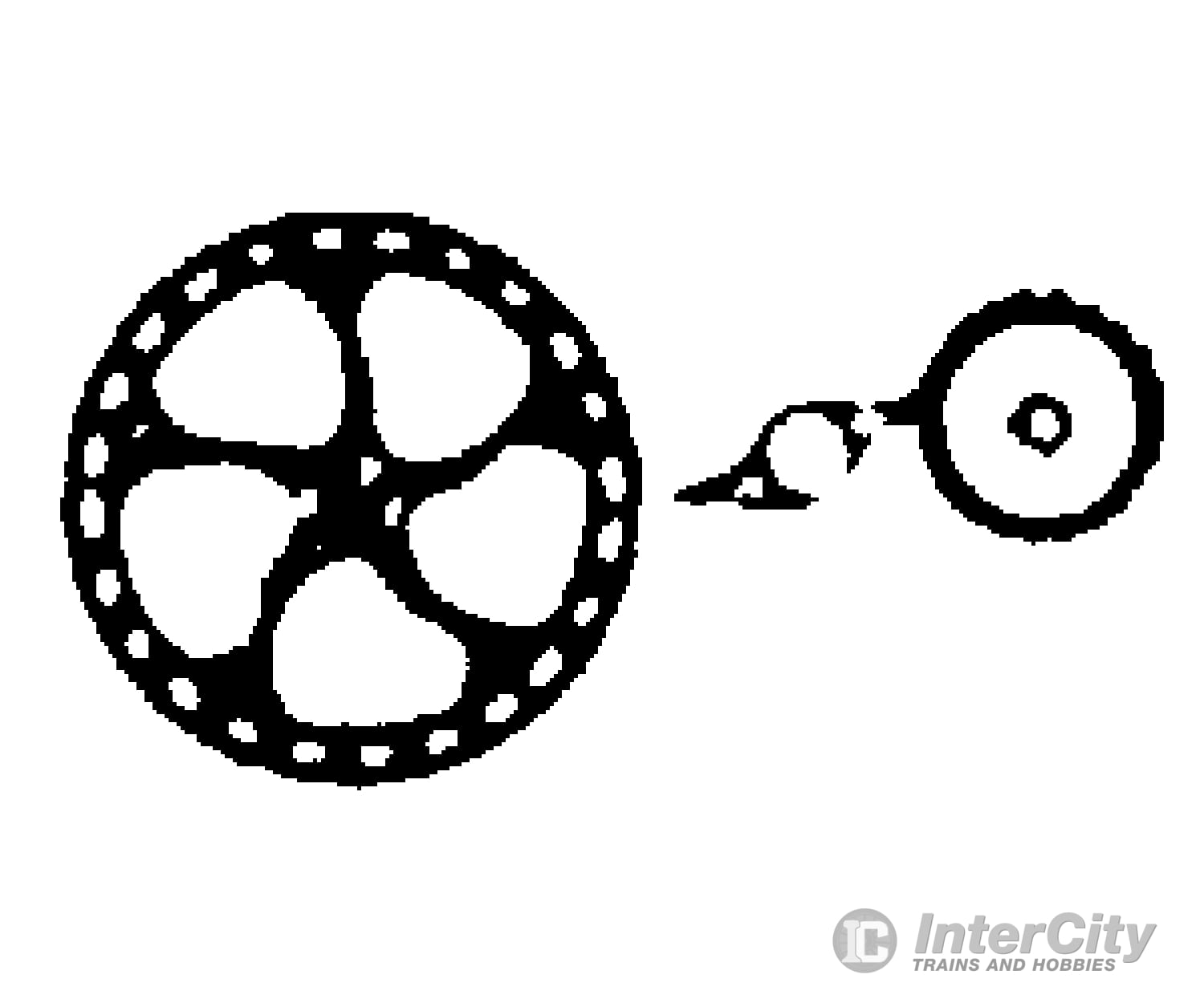 Grandt Line Products 43 Brake Wheel Set (With Ratchet & Pawl) -- 16’ Rio Grande Detaling Parts