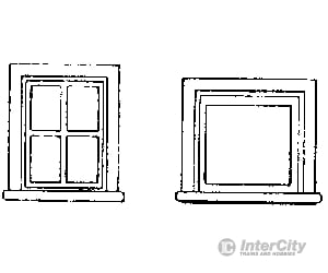 Grandt Line Products 49 Short Caboose Cupola Windows -- Rio Grande Pkg(4) Detaling Parts