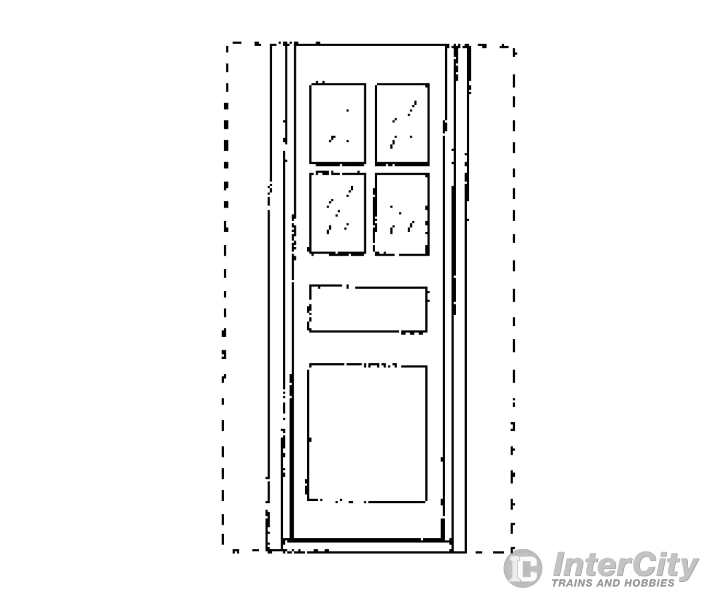 Grandt Line Products 50 Caboose Doors -- Rio Grande Detaling Parts