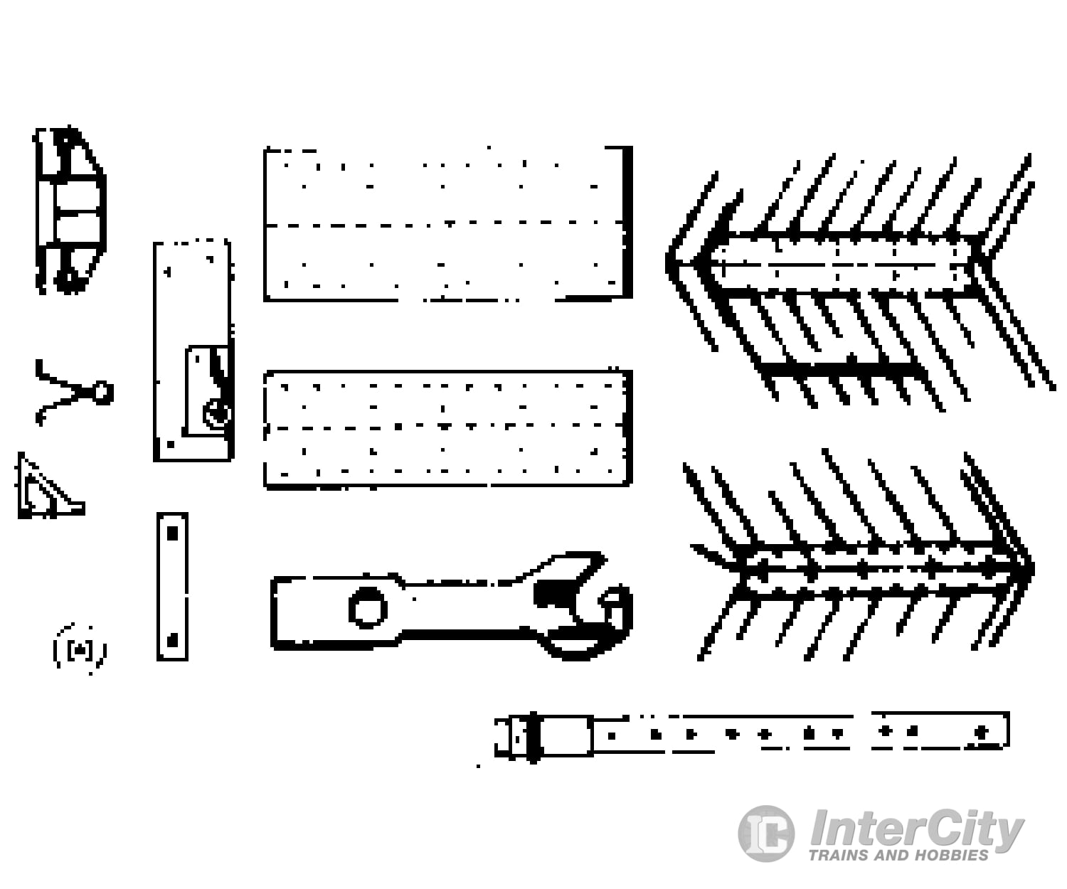 Grandt Line Products 5002 Freight Car Hardware Set -- Drgw High-Side Gondola Detailing Parts