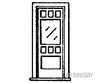 Grandt Line Products 5028 Door -- 30’ Wide W/Window & Separate Frame Pkg(3) Scratch Building