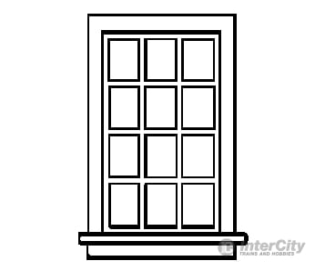 Grandt Line Products 5031 Window -- Double-Hung 12-Pane Scale 36 X 64’ 76.2 163Cm Pkg(8) Scratch