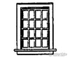 Grandt Line Products 5032 Window -- Double-Hung 16-Pane Scale 36 X 52’ 91.4 132Cm Pkg(8) Scratch