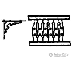 Grandt Line Products 5034 Ornamental Wood Porch Rail & Bracket Scratch Building Supplies