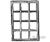 Grandt Line Products 5077 Window -- Single-Sash 12-Pane Scale 72 X 103’ 183 262Cm Pkg(4)