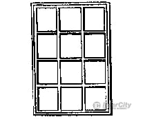 Grandt Line Products 5077 Window -- Single-Sash 12-Pane Scale 72 X 103’ 183 262Cm Pkg(4)