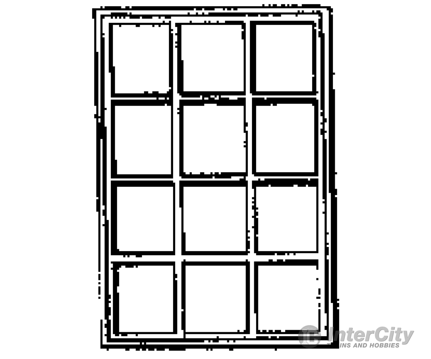 Grandt Line Products 5077 Window -- Single-Sash 12-Pane Scale 72 X 103’ 183 262Cm Pkg(4)