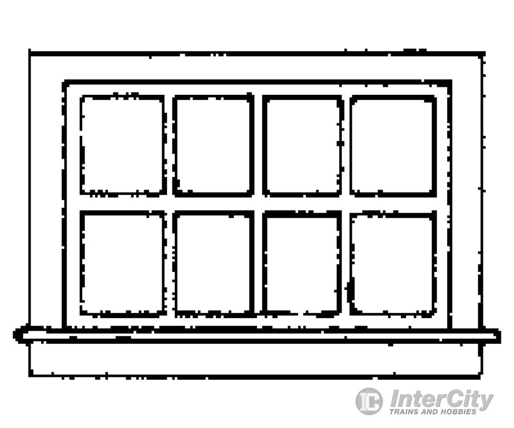 Grandt Line Products 5081 Window -- Horizontal Sliding Type Scale 52 X 33’ Pkg(8) Detailing Parts