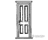 Grandt Line Products 5088 Door -- Station Style W/4 Panels 30’ X 7’6’ Pkg(3) Scratch Building